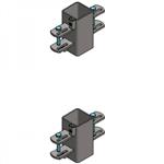 Stel bevestigingsringen 80 x 80 2 hk 180º
