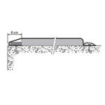Alu-eindbevestigingsprofiel 180 cm compleet