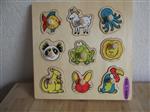 Plug puzzel Dieren 9 stukjes