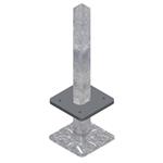 Rubberplaat 292 x 292 x 22 mm voor standpaal