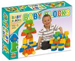 Doos met blokken en 2 onderstellen 24 stuks, Baby Blocks