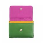 FEDRA dames portemonnee groen Italiaans leer in mooie cadeauverpakking