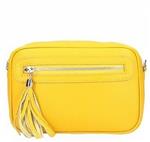 TIARA crossbodytas geel van Italiaans leer