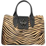 CHIARA handtas zebraprint Italiaans leer