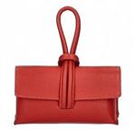 SORELLA Italiaans leren clutch rood met afneembare schouderriem