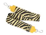 Bagstrap Zebra geel met zilverkleurige sluiting