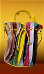 CIRILLA vrolijk gekleurde damestas van echt leer Made in Italy