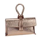 SORELLA clutch rosé goud met afneembare schouderriem in Italiaans leer