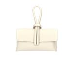 SORELLA Italiaans leren clutch beige met afneembare schouderriem