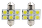 C5W autolamp 2 stuks 31mm wit | LED festoon SV8.5 1.44W - 12V DC