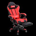 Herzberg Gaming- en bureaustoel met intrekbare voetensteun | Rood