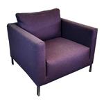 Design Fauteuil Paars Chroom