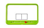 Magnetisch dubbelzijdig wisbord met aanduiding
