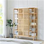 [en.casa] Kledingkast Hudiksvall bamboe 185x140x45 cm open kast