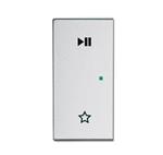 Free@Home afdekking, play-pause-fav aluminium Links