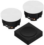 Sonos Amp Set met HiFi Plafondspeakers by Sonance Kleur: wit