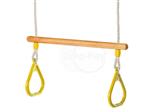 Déko-Play trapeze met massief kunststof ringen geel