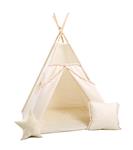 TIPI tent Beige Boho met pompons TIPI boho  met pompons + 2 kussens en mat