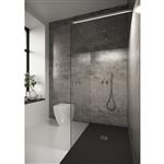 Inloopdouche Bellezza Bagno StabiLight 90x195cm 8 mm Helder Glas Antikalk Inclusief Stabilisatiestan