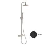 Regendouche Opbouwset Sanimex Giulini Thermostatisch Incl. Douchegarnituur Ø 20cm Mat Zwart