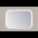 Spiegel Rechthoek Sanicare Q-Mirrors Afgeronde Hoeken 60x120 cm PP Geslepen LED Cold White Met Senso