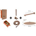 Regendoucheset Best Design One Pack Inbouw Thermostaat Dijon M300 PVD Brons