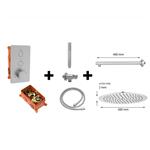 Regendoucheset Best Design One Pack Inbouw Thermostaat Ore M300 RVS Look