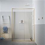 Schuifdeur Sealskin Contour met Zijwand 120x90x200 cm, 6 mm Helder Veiligheidsglas met Antikalklaag 