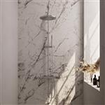 Regendoucheset Opbouw Brauer Chrome Carving 30 cm Thermostatisch met Staaf Handdouche Geborsteld Chr