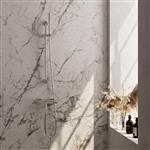 Douchekraanset Brauer Chrome Carving Opbouw Met Glijstang En Staafhanddouche Geborsteld Chroom