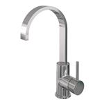 Wastafelmengkraan Brauer Chrome Carving Coldstart Opbouw Hoog Plat Gebogen Ronde Hendel Chroom PVD