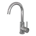 Wastafelmengkraan Brauer Chrome Carving Coldstart Opbouw Hoog Gebogen Ronde Hendel Chroom PVD