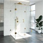 Douchecabine Compleet Just Creating Profielloos XL 90x120 cm Goud