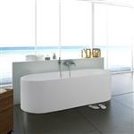 Vrijstaand Bad BWS Solid Surface 180x82x54 cm Mat Wit