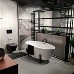 Vrijstaand Bad BWS Solid Surface 151x76x46 cm Mat Wit