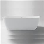 Vrijstaand Bad BWS Solid Surface 161x75x53 cm Mat Wit