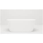 Vrijstaand Ligbad Arqua Crosstone Evi Solid Surface 180x80x57 Mat Wit