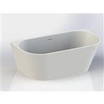 Half Vrijstaand Bad Arcqua Pinto Back To Wall 180x80x57 cm Mat Wit