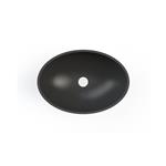 Waskom Aquasplash Prince Cast Marble 49x34 cm Ovaal Mat Zwart