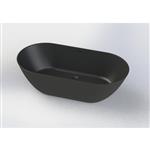 Vrijstaand Bad Arcqua Cusco Cast Marble 175x85x55 cm Mat Zwart