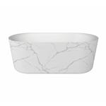 Vrijstaand Ligbad Best Design Bianco Marble 179x85x60cm Mat Marmerlook Wit Incl. Waste