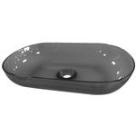 Waskom Best Design Opbouw 54x34x12 cm Resin Transparant Zwart