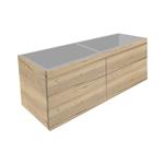 Badkamermeubel Best Design Beauty 4 Laden Greeploos 140 cm Eiken Zonder Wastafel