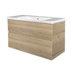 Badkamermeubel Best Design Quick 2 Laden Greeploos 80 cm Eiken Met Wastafel