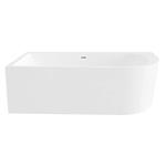 Ligbad Best Design Living Half Vrijstaand 180x80 Links Mat Wit