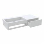 Wastafel met Lade Spring 90x40x17 cm Solid Surface Mat Wit