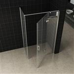 Douchecabine Wiesbaden met Draaideur en Zijwand 120 cm 8/10mm Nano Coating Chroom (vijf verschillend