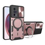 Xiaomi Poco F5 (5G) Hoesje met Ring Kickstand en Magneet - Schokbestendig Cover Case Roze