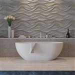 Ligbad Vrijstaand Ideavit Solidera 150x76x53 cm Solid Surface Mat Wit