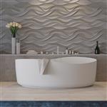 Ligbad Vrijstaand Ideavit Solidharmony 175x100x65 cm Solid Surface Mat Wit